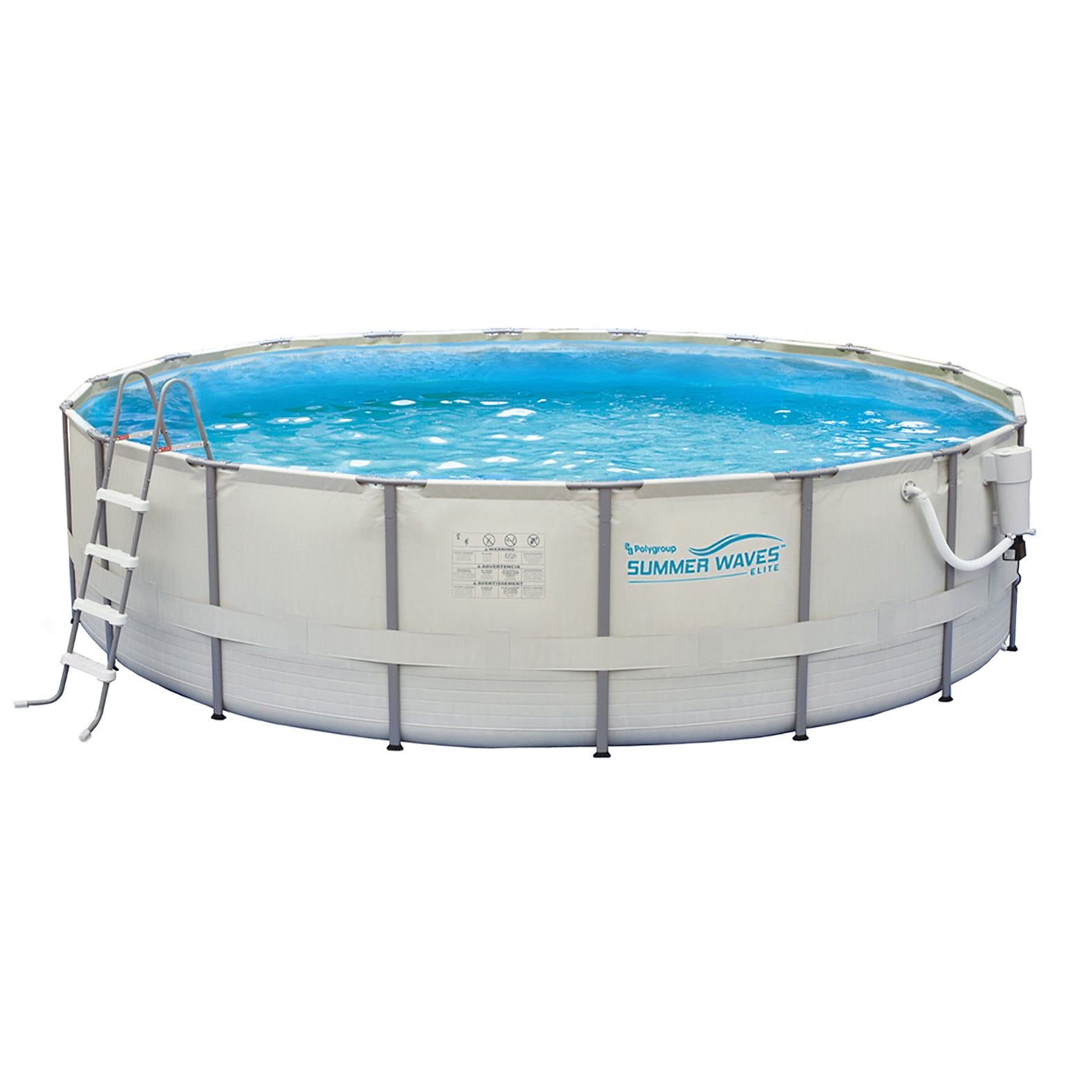 How much water is in an 18 foot round pool Summer Waves Elite 18 Ft Round 52 In Deep Metal Frame Swimming Pool Package Walmart Com Walmart Com