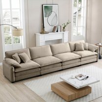 Epitome of Comfort | 4 Seater Corduroy Sofa with Modern Design