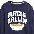 thumbnail image 3 of Instant Message - Hanukkah - Matzo Ballin' - Toddler & Youth Long Sleeve Graphic T-Shirt, 3 of 6