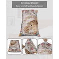 thumbnail image 6 of Easter Rabbit Eggs Body Pillow Case Cover - Microfiber Bed Throw Pillow Covers, Spring Flowers Leaves Pastoral Pink Laid Decorative Lumbar Pillow Cover with Envelope Closure for Sofa/Travel 20"x54", 6 of 6