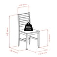 thumbnail image 7 of Winsome Hamilton Ladder- Back Dining Chairs, 2-Pc Set, Walnut Finish, 7 of 7