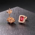 thumbnail image 4 of Daisyyozoid Wholesale Multicolor Earrings Color Zircon Single Full Diamond, Crystal Earrings(Platinum Rectangle), 4 of 9