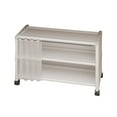 thumbnail image 1 of Underbed Shoe Rack with Wheels and Curtain, 3-Tier Storage Cabinet for Entryway, Closet, or Dormitory, Sturdy Metal Frame, 1 of 6