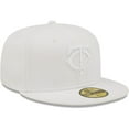 thumbnail image 3 of Men's New Era Minnesota Twins White on White 59FIFTY Fitted Hat, 3 of 5