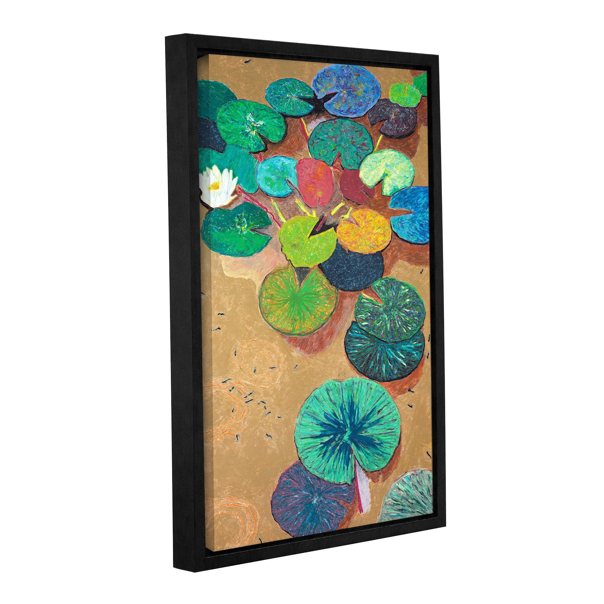 ArtWall Allan Friedlander "White Lily" Gallery-wrapped Floater-framed Canvas