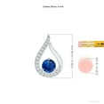 thumbnail image 5 of ANGARA Natural Floating Blue Sapphire Tulip Pendant with Diamonds in 14K White Gold for Women (Size-4mm) | September Birthstone, Anniversary, Jewelry Gift for Women | Natural Blue Sapphire Necklace, 5 of 10