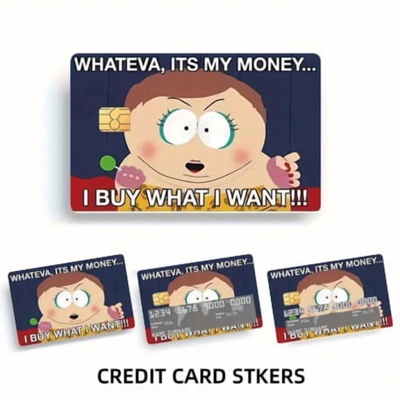 Whateva Its My Money Credit Card Skin Sticker Cover Decal Wrap 4 Pack