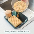 thumbnail image 2 of Kitchen Sink Drain Basket, Retractable Sink Food Catcher Multifunction Sink Strainer Basket, Foldable Corner Sink Strainer for Filter Kitchen Waste and Wash Vegetables Fruits (Blue), 2 of 5