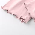 thumbnail image 4 of Gubotare Girls Biker Shorts Elastic Waist Casual Ruffled Pants Kids Stretchy Breathable Outdoor Dance Athletic Bottoms Size 8-9 (Pink,8-9 Years), 4 of 6