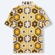 thumbnail image 4 of Ceisia Men's Summer Hexagonal Floral Patchwork Open Knit Short Sleeve Button Down Cardigan Multicolor XL Gifts, 4 of 9
