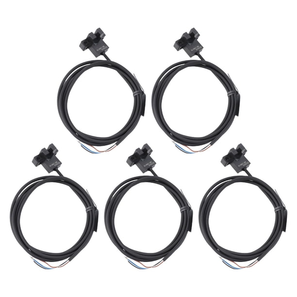 Juego De Sensores De Interruptor Fotoeléctrico, Interruptor Fotoeléctrico Multiusos, 5 Piezas, Fácil Configuración, Cable NPN De 1 M Para Detección