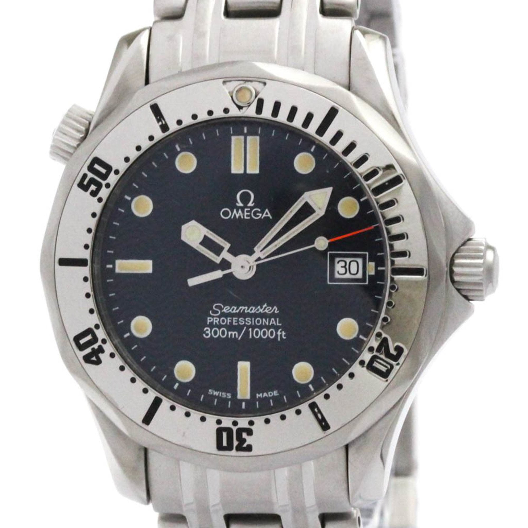 Pre-Owned OMEGA Seamaster Professional 300M Steel Mid Size Watch 2562.80 Polished (Good)