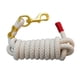 thumbnail image 3 of Cuerda de caballo trenzada para perro, oveja, mascota, cuerda de obediencia, rienda larga, correa de caballo, línea de estocada, broche de latón 35m beis, 3 of 9