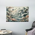 thumbnail image 2 of Ambesonne Abstract Nature Tapestry Wall Hanging, Blooming Forest, 60"x40", Blush Dark Slate Blue, 2 of 3