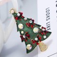 thumbnail image 4 of Broche navideño, broche de árbol de Navidad, broche de diamantes de imitación, regalo de fiesta para mujeres y niñas., 4 of 5