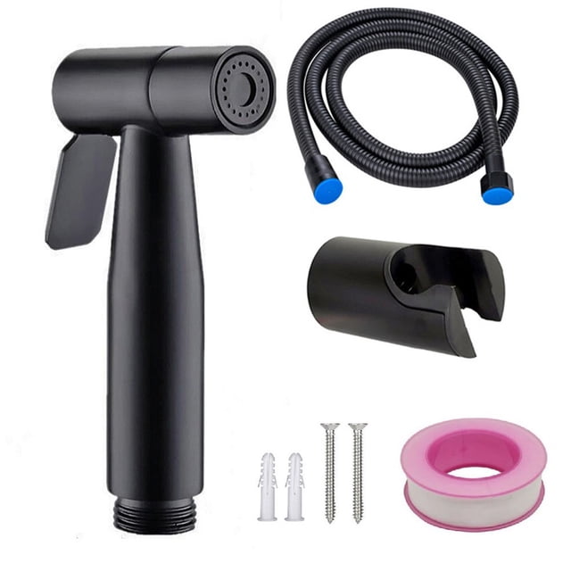 Vaporisateur de Toilette Bidet Noir Mat Douche Shattaf Pomme de Douche Ensemble Purifiant