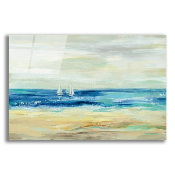 Epic Art 'Sand and Sea' by Silvia Vassileva, Acrylic Glass Wall Art, 16"x12"