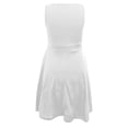 thumbnail image 4 of APEXFWDT Women's Deep V-Neck Sleeveless Dress Slim Fit Midi Dress with Pockets, for Home and Daily Leisure,M,White, 4 of 6