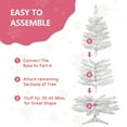 thumbnail image 3 of Mayhihi 4FT Silver Tinsel Artificial Christmas Tree with Lights, Indoor & Outdoor Christmas Tree with 50 Warm White Lights, Xmas Pine Tree for Home Office Party Decor, 3 of 8