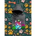 thumbnail image 3 of Colorful Corgi Bowtie Portrait Hoodie Men -Image by Shutterstock, Male Small, 3 of 4