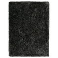 thumbnail image 3 of Rugsotic Carpets Hand Tufted Shag Polyester Eco-Friendly Area Rugs - 3'x5', Rectangle, Black Silver, Plain Solid Design, High Pile Handmade Anti Skid Rugs for Living Room, Bed Room K00111, 3 of 5