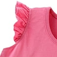 thumbnail image 5 of Esaierr Baby Kids Girls Summer Vest Set Cartoon Cotton Sleeveless Tee T Shirt Knitting Tank Tops + Shorts 2PCS Outfit for Toddler 2-8Y, 5 of 9