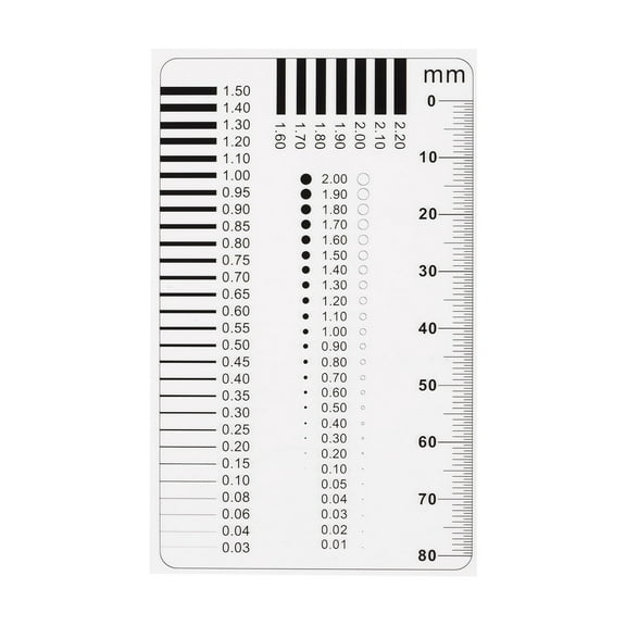 Uxcell High Precision SEC Size Estimation Chart 80mm for Diameter and Line Width Defects Measuring
