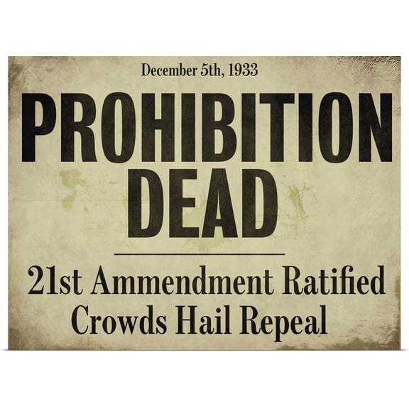 Great BIG Canvas | Rolled Color Bakery Poster Print entitled Prohibition