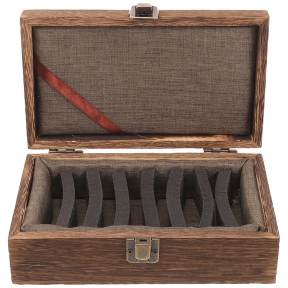 LOLIPPYY Portable Wooden Coffee Stamp Box with Smooth , Perfect for Storage, Organization, and Easy Transport