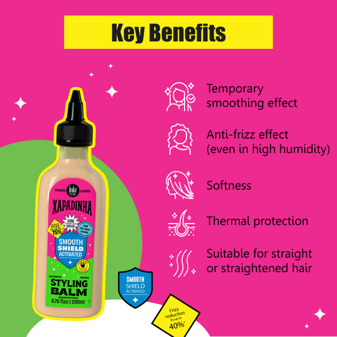 Lola From Rio Xapadinha Leave-In Styling Hair Balm for Straight Hair, 6.76 fl oz