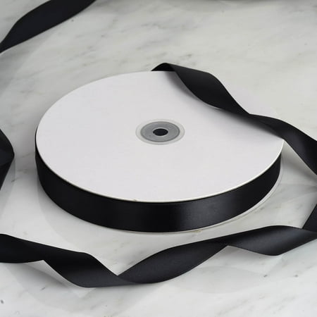 S015329 Black Ribbon Efavormart Multiple Colors Wedding Party Banquet Event Decoration Satin Ribbon 7/8