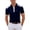Navy, variant on Polo T Shirts for Men Short Sleeve Color Block Business Fit Structured Collar Modern Golf Slim Work Mens Dress Shirts Black L