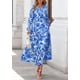 thumbnail image 5 of Vestido PRETTYGARDEN 2025 Floral Azul Maxi Manga Larga Talla L, 5 of 8