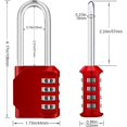 thumbnail image 4 of Long Locker Sports Locker Candado de combinación Candado de combinación de 4 dígitos Juego de Escape Rojo Sincero Electrónica, 4 of 5