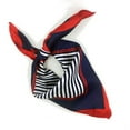 thumbnail image 2 of Small Square Satin Womens Neck Head Scarf Scarves -- Blue And Red, 2 of 2