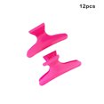 thumbnail image 3 of Pinzas para el cabello Qarigey 12 piezas Accesorios de salón de moda herramienta de estilismo Rosa roja AP010562-03, 3 of 6