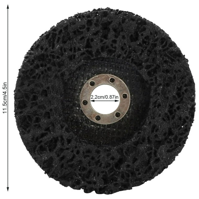 Disque de Ponçage pour Enlever la Rouille; Disque de Polissage; Disque de Meulage en Acier Inoxydable, Noir, 115mm, Trou Intérieur 22mm