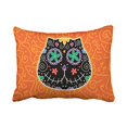 thumbnail image 1 of RYLABLUE Colorful Girly Black Flower Cat Paisley Pattern Popular Polyester 20 x 30 Inch Rectangle Throw Pillow Covers With Hidden Zipper Home Sofa Cushion Decorative Pillowcases, 1 of 1