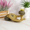 thumbnail image 1 of Portavelas de lámpara de té de Buda Adornos del sudeste asiático Portavelas de resina para dormitorio Hotel Meditación hogar Soledad portavelas candelita, 1 of 7