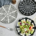thumbnail image 3 of Black Round Plate Set 8 Inch - Salad Plates - Dessert Appetizer Plates - Porcelain Lunch Plates - Set of 6, 3 of 6