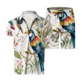 thumbnail image 4 of Vedolay Short Set For Men Casual Men's Flower Shirt Hawaiian Sets Casual Short Sleeve Shirt and Solid Quick Dry Beach Shorts,White M, 4 of 5