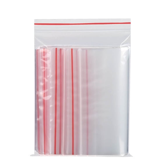 Unids/paquete de 100 bolsas con cierre de cremallera, bolsa de plástico transparente autosellante, paquete de almacenamiento de alimentos, bolsa Almacenamiento y organización del hogar 7x10cm Naiovety HA5328-04B
