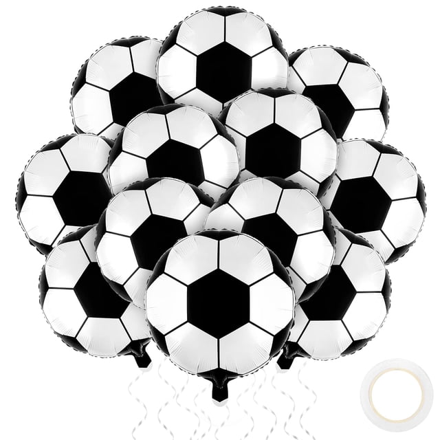 Globos de fútbol Durony de aluminio Mylar de 18 cm para decoración de fiestas