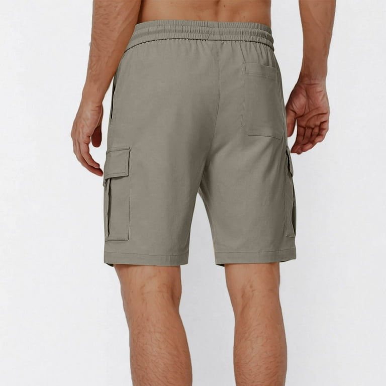 NaWent Summer Savings! Men Cotton Shorts Casual Button Zipper