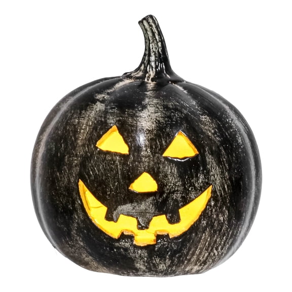 OJSFQUFP Halloween Decorations - Fall Decor - Handmade Terracotta Jack O Pumpkin with LED Light Cute Decoration Centerpieces for Tables Porch Yard Home Kitchen Front Door Mantel