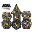 thumbnail image 1 of Juego de dados de mazmorras y dragones Juego de dados Dnd de metal Juego de dados de juego de rol de dragón poliédrico hueco 7Cps con caja de metal de regalo Adecuado para regalos D&D Juegos de mesa T, 1 of 5