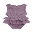 thumbnail image 1 of Baby Girl Sleeveless Ruffle Romper Dress, 1 of 6
