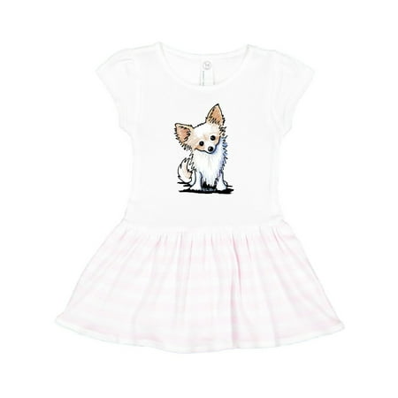 

Inktastic Long Haired Chihuahua Gift Toddler Girl Dress