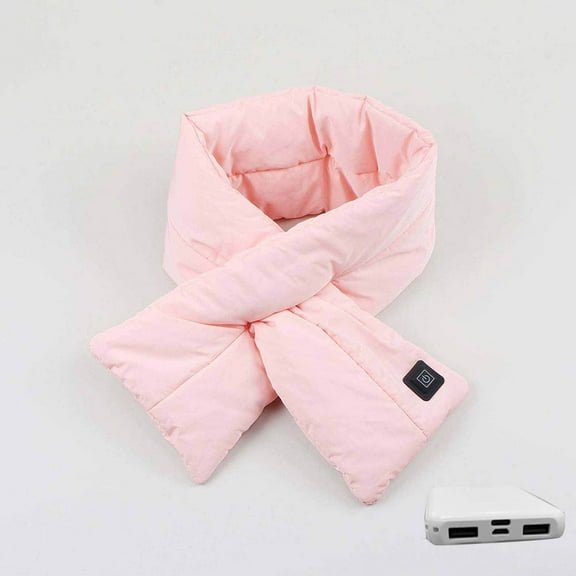 Qepwscx Heated Scarf for Women Men USB Heating Scarf Soft Warm Charge Heated Neck Warmer for Winter Neck Wrap for Hiking Car Office Home