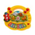 thumbnail image 1 of Piano electrónico educativo musical para bebés y niños pequeños, con diseño de animales de granja, para desarrollar la música, color amarillo, 1 of 6